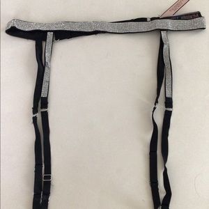 Victoria’s Secret satin rhinestone garter belt